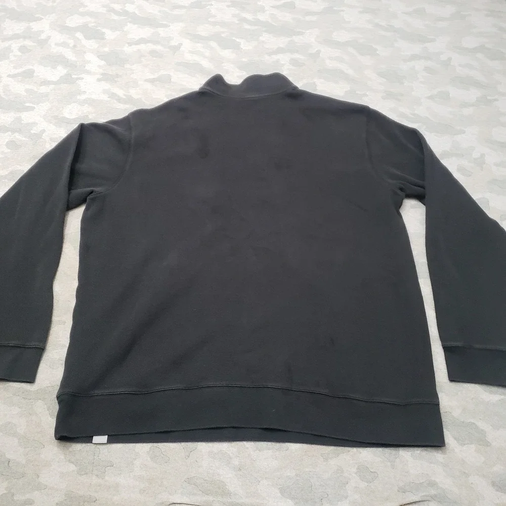 Carhartt Sweater Mens 2XL Black Relaxed Fit Quarter Zip Pullover